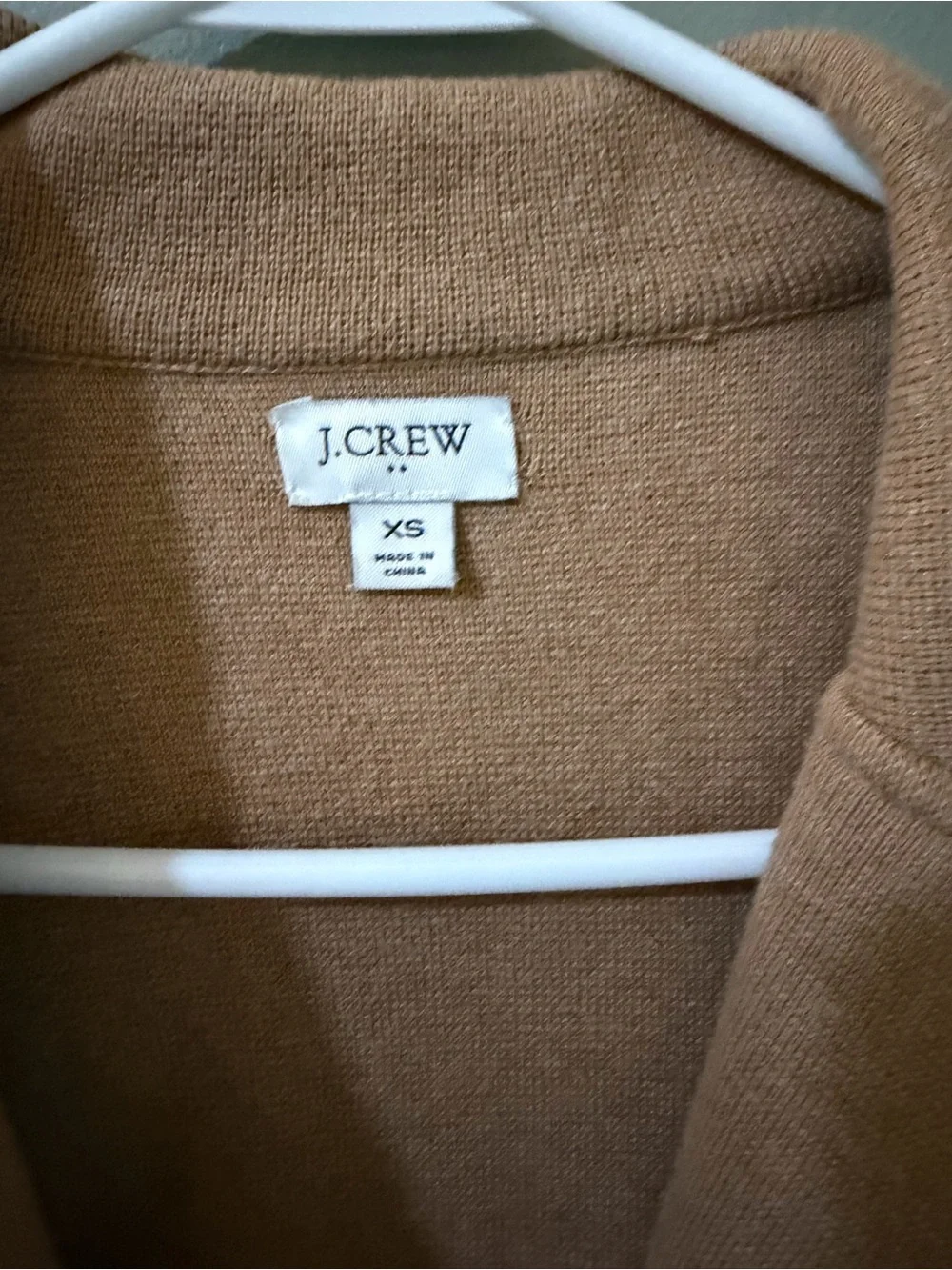 J Crew Sweater Blazer Cotton Heather Acorn Tan Womens extra small Classic